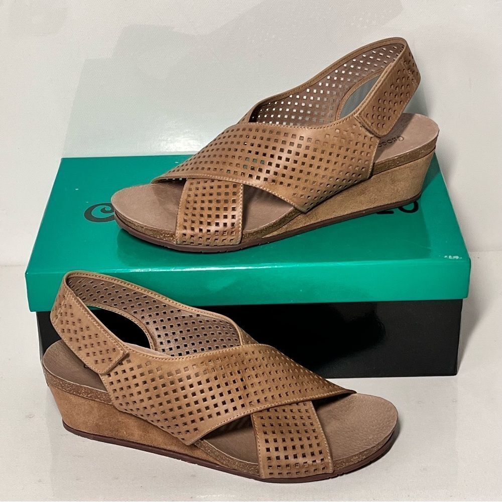Chocolat Blu Theo Leather Sandal Wedge